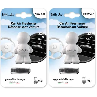Little Joe Gel-Parfümierer Neuer Autoduft für Autolüfter. Lang anhaltend, bis zu 45 Tage. Unwiderstehlich und Spaß Duft für alle Zielgruppen, NEW CAR (Packung mit 2)