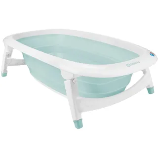 Badabulle Faltbare Babybadewanne - Ultrakompakt - 35L - Rutschfeste Füße - Abflussstopfen & Temperaturanzeige - Griff zum Transportieren & Trocknen