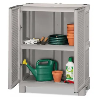 Dbiondin Outdoor-Garderobe, Outdoor-Möbel, Mehrzweck-Balkongarderobe, Outdoor-Schrank, 100 % Italy, Hellgrau, 70 x 39 x 92 cm - Grau
