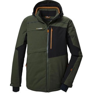 KILLTEC Herren Skijacke/Funktionsjacke mit abzippbarer Kapuze und Schneefang KSW 71 MN SKI JCKT, dark moss, S