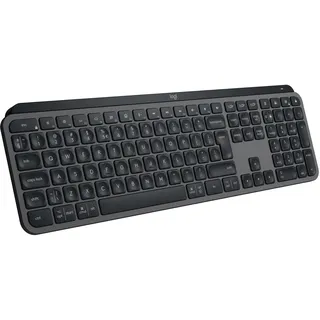 Logitech MX Keys S Graphite schwarz, LEDs weiß, Logi Bolt, USB/Bluetooth, DE (920-011565)