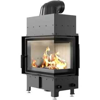 Kratki Floki Kamineinsatz Stahl Schwarz