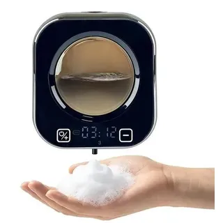 Elektrische, kontaktlose Schuimzeepdispenser, 320 ml, 5 Dosierstufen, Sensor, für Badezimmer, Küche und Büro, schwarz.