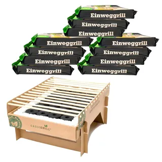 12x CasusGrill Einweggrill ökologisch abbaubar Mini-Grill Instant grill Bio