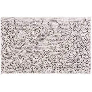 PANA® Premium Chenille Badematte (50x80 cm) • Badteppich aus besonders weichen Fasern • Saugstark & waschbar • Duschvorleger, Badvorleger, Badezimmerteppich • Farbe: Beige