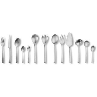 Echtwerk Besteckset , Silberfarben , Metall , 68-teilig , ergonomischer Griff, rostfrei, lebensmittelecht , Besteck, Besteck-sets