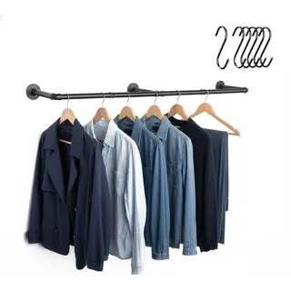 Relaxdays Kleiderstange 140 cm Schwarz