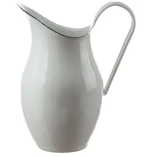 Münder-Emaille - Wasserkanne - Wasserkaraffe - Weiß - 2,5 l