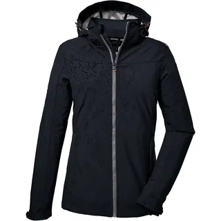 KILLTEC Damen Softshelljacke/Outdoorjacke mit abzippbarer Kapuze KOS 40 WMN SFTSHLL JCKT, dunkelnavy, 44,