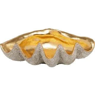Kare Design Deko Schale Noble Shell, Gold, 14x41x27 cm, Obstschale, Muschel Motiv, Handbemalt, Esszimmer