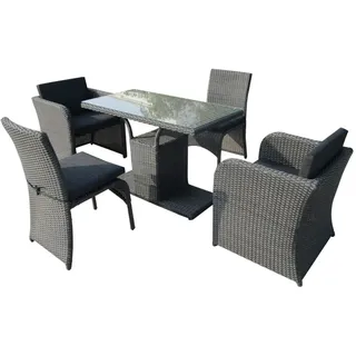 Hartman Breakfast Gartenmöbelset 5tlg. Inkl. Gartentisch 120x60 cm