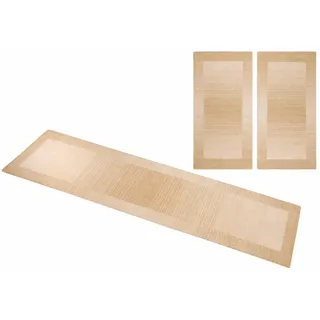 THEKO Bettumrandung THEKO "Gabbeh Super, Handweb, Teppich, Bordüre, reine Wolle" Gr. 14, beige, H:9mm, Obermaterial: 100% Wolle, Bettumrandungen, Bettvorleger, Schlafzimmer, Läufer-Set