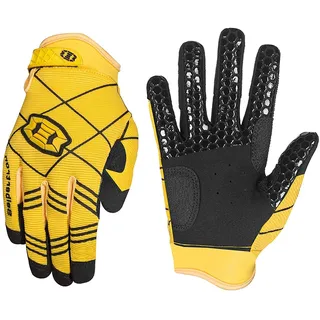 Seibertron B-A-R PRO 2.0 Signature Baseball/Softball Schlagmann Batting Handschuhe Gloves Super Grip Finger Fit for Jugend/Kinder Yellow M