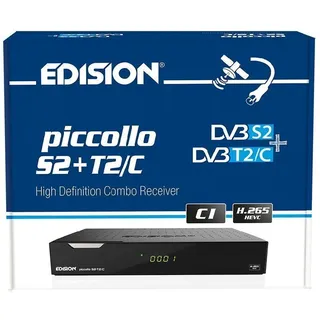 Edision piccollo S2+T2/C HD-Combo-Receiver H.265/HEVC schwarz