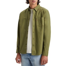 Levi's Herren Sunset 1-Pocket Standard Hemd,Loden Green Garment Dye,S