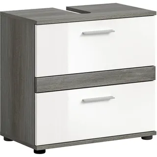 WELLTIME Waschbeckenunterschrank »LUCCA, TOPSELLER!, Breite 60 cm, 2 Schubkästen, hochwertige MDF Front«, Badschrank, Bad-Möbel, Badezimmer