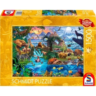 Schmidt Spiele Puzzle "Panorama der Tierwelt" Made in Europe, bunt
