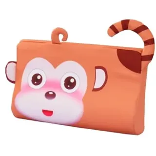 champracer Schlummerkids Kissen Original,Kinderkissen für Besserenund Gesünderen, Calmly Ergonomisch, Kawaii Tiere Kissen, Atmungsaktiv und Hautfreundlich (Mit Kopfkissenbezug) (AFFE,50 * 30 cm)