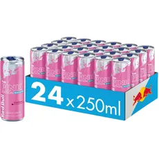 Red Bull Energy Drink Pink Edition (Sugarfree) - 24er Palette Dosen - Getränke mit Waldbeere-Geschmack, EINWEG (24 x 250 ml)