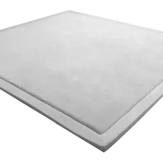 LEHOUR Verdickung Korallen Samt Teppich Kinder Krabbeldecke Weiche Tatami Teppiche Kinder rutschfeste Vergrößern Spielmatte (Grau, 130 * 190CM)