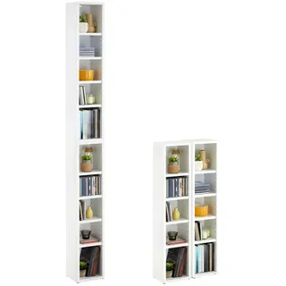 CARO-Möbel Cd/Dvd- Regal Chart , Holzwerkstoff , Mode , 20x186x17 cm , Wohnzimmer, TV Möbel, CD-Regale