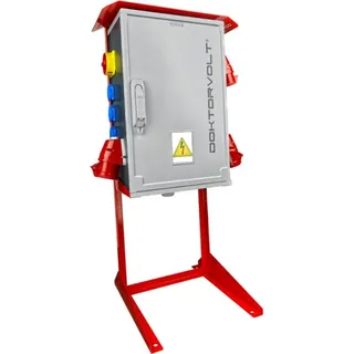 Doktorvolt Baustromverteiler mit Ständer OS-S/FI SET 2x32A 1x16A 8x230V Doktorvolt