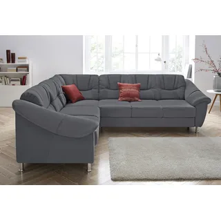 sit&more Eckcouch Mikrofaser 2-Sitzer Grau