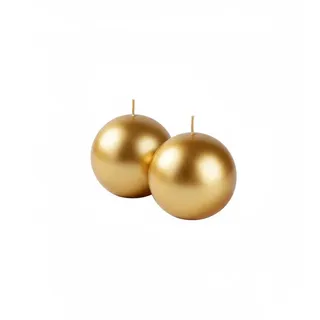 Cereria di Giorgio risthò Kerzen Kugel, Wachs, Gold, 4.5 x 4.5 x 4.5 cm, 12 Einheiten