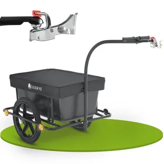 Juskys Lastenanhänger 90 L schwarz