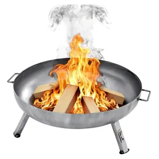 Feuerschale Bombe Basic 64,5 cm – Robuste Stahl-Feuerschale für Garten, Terrasse und Outdoor, mit stabilen Beinen, natürlicher Rostpatina, geeignet für Grillen und gesellige Abende