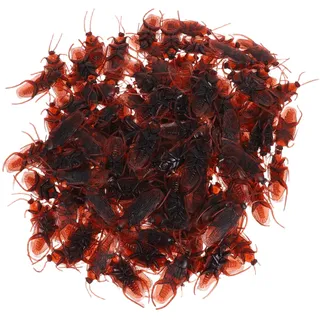 TOYANDONA 150Pcs Gefälschte Kakerlake Realistische Kakerlaken Streich Neuheit Kunststoff Kakerlaken Sehen Echt aus für Halloween ()