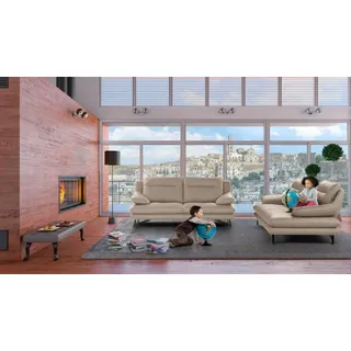 Calia Italia 2,5-Sitzer »Cezanne, italienisches Design trifft erstklassigen Sitzkomfort, Leder« Edles Designsofa in besonders langlebigen & pflegeleichten Lederarten, beige