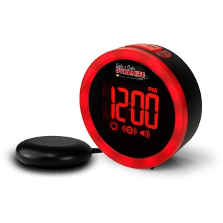 Geemarc Vibrationswecker für Taube mit 95dB lautem Alarm und Blitzlicht - Der Geemarc WAKE 'N' SHAKE Dynamite weckt auch Langschläfer - USB-Ladegerät - Version DE