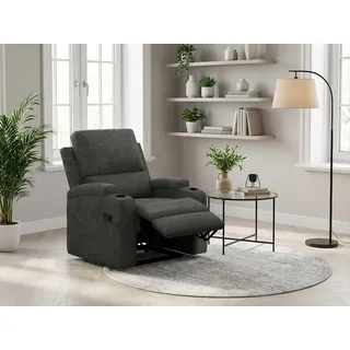 OTTO home Relaxsessel Napori Polyester 87 x 105 x 94 cm Grau mit Relaxfunktion