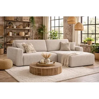 kaiser möbel Eckcouch Cord 2-Sitzer Beige