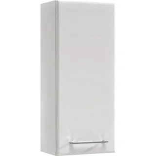 Saphir "Quickset 376 Wand-Badschrank mit 1 Tür und 2 Einlegeböden", Badezimmer-Hängeschrank, 30 cm breit, inkl. Türdämpfer, weiß