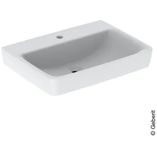 Geberit Renova Plan Waschtisch, 65x48 cm, 1 Hahnloch, ohne Überlauf, 501641, 501641001,