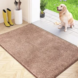 FCSDETAIL Schmutzfangmatte Innen 80 x 120 cm, rutschfeste Maschinenwaschbare Fußmatte, Sauberlaufmatte, Eingangstürmatte mit Wasserabsorbierenden, Fussmatte für Hund, Eingang, Haustür & Flur