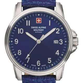 Swiss Alpine Military Herren Uhr Analog Quarz 7011.1535SAM Leder