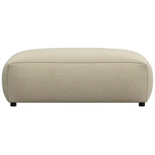 flexlux Pouf »Lucera« modern & anschmiegsam, Kaltschaum, Stahl-Wellenunterfederung FLEXLUX warm white