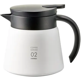 Hario VHS-60W CD-V60-02-white-550 ml Teekanne, Edelstahl/Plastik, weiß