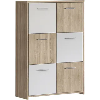 Forte Quadro 77,2 x 29,6 x 112,7 cm sonoma eiche / weiß