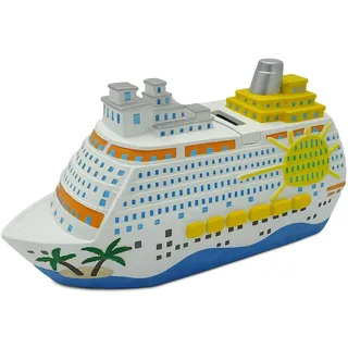 Wunderschöne, hochwertige Reisekasse, Urlaubskasse, Spardose, Boot, Kreuzfahrtschiff