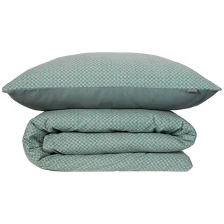 SCHIESSER Lucy Wendebettwäsche Grafikprint Petrol 135 x 200 cm + 80 x 80 cm