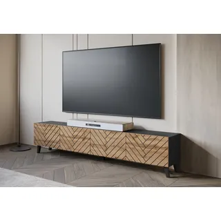 INOSIGN Lowboard »PHUKET« TV-Board mit Strukturfront, Breite ca. 190 cm schwarz