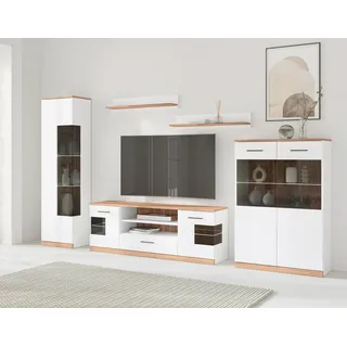 OTTO home Home affaire Wohnwand »Ribe Wohnwand Set-5 St.« 5 Stk. tlg., weiß