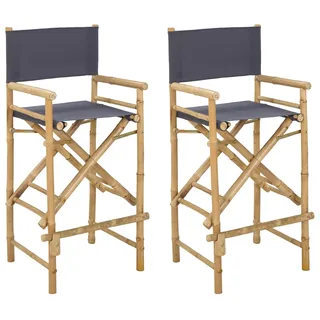 vidaXL Klappstuhl für Regisseure 2 pcs Natur 58 x 48 x 115 cm Bambus - Braun