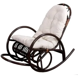 MCW Schaukelstuhl 58 x 110 x 58 cm Braun/Weiß