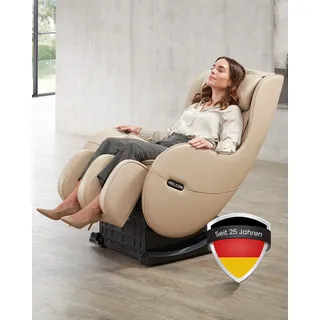 WELCON Massagesessel EASYRELAXX beige - 3D Massagestuhl mit Neigungsverstellung elektrisch - Beige