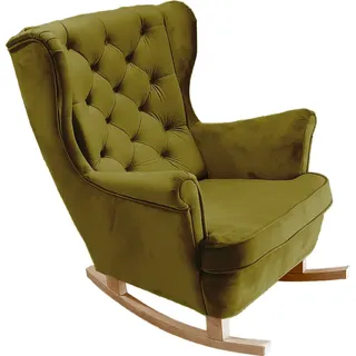 DomoHome Relaxsessel Armlehnensessel Armlehnen Fernsehsessel Loungesessel Polstersessel Couchsessel Armsessel Chair Wohnzimmersessel Ohrensessel | 102x81x95cm | Green_29846 - Grün